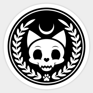 Skull Kitty Seal Sticker